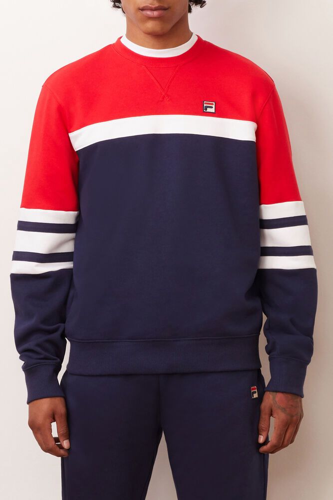 Fila Sweatshirt Verus Crew Mens Navy - India UWQ-138602